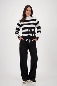 Monari Striped Jumper in Light Cloud Pattern 809123