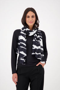 Monari Scarf Zebra Allover in Night Sky Pattern 809158