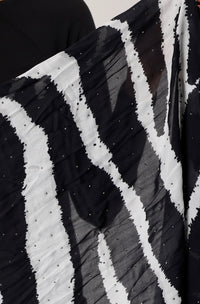 Monari Scarf Zebra Allover in Black Pattern 809158