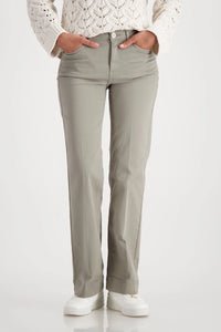 Monari Straight-Leg Jeans With Crease in Sage 809232