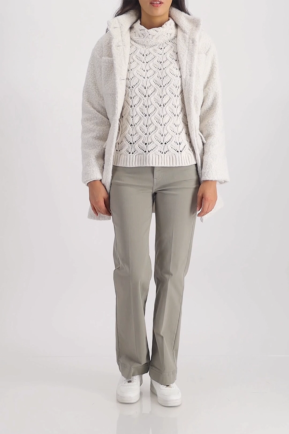 Monari Straight-Leg Jeans With Crease in Sage 809232