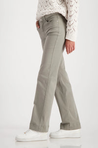 Monari Straight-Leg Jeans With Crease in Sage 809232