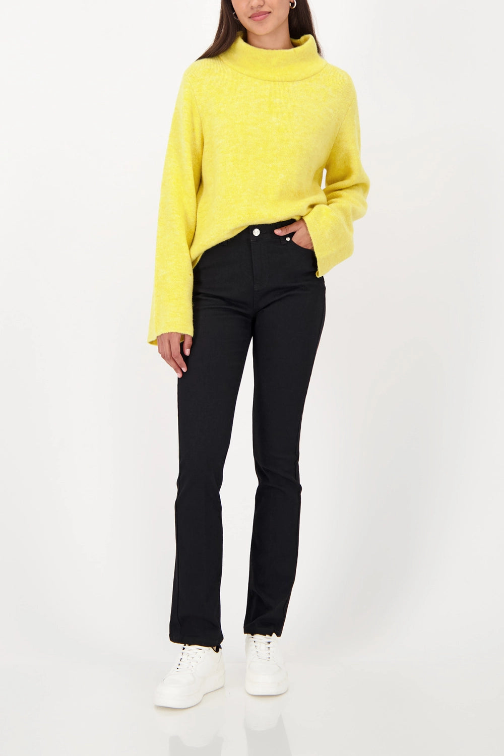 Monari Jeans With Crease in Black 809235