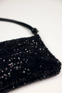 Monari Sequin Bag in Black 809250