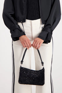Monari Sequin Bag in Black 809250