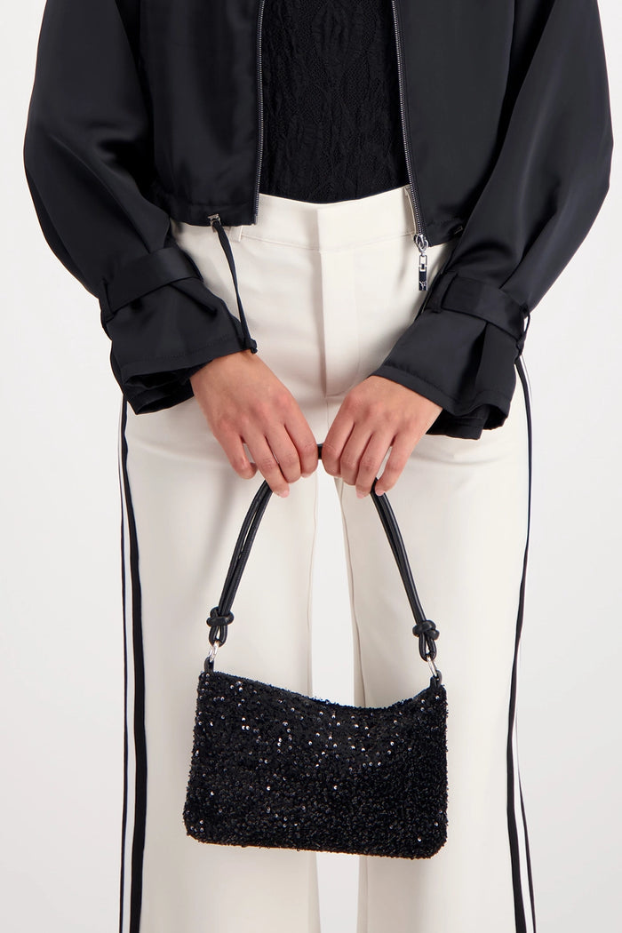 Monari Sequin Bag in Black 809250