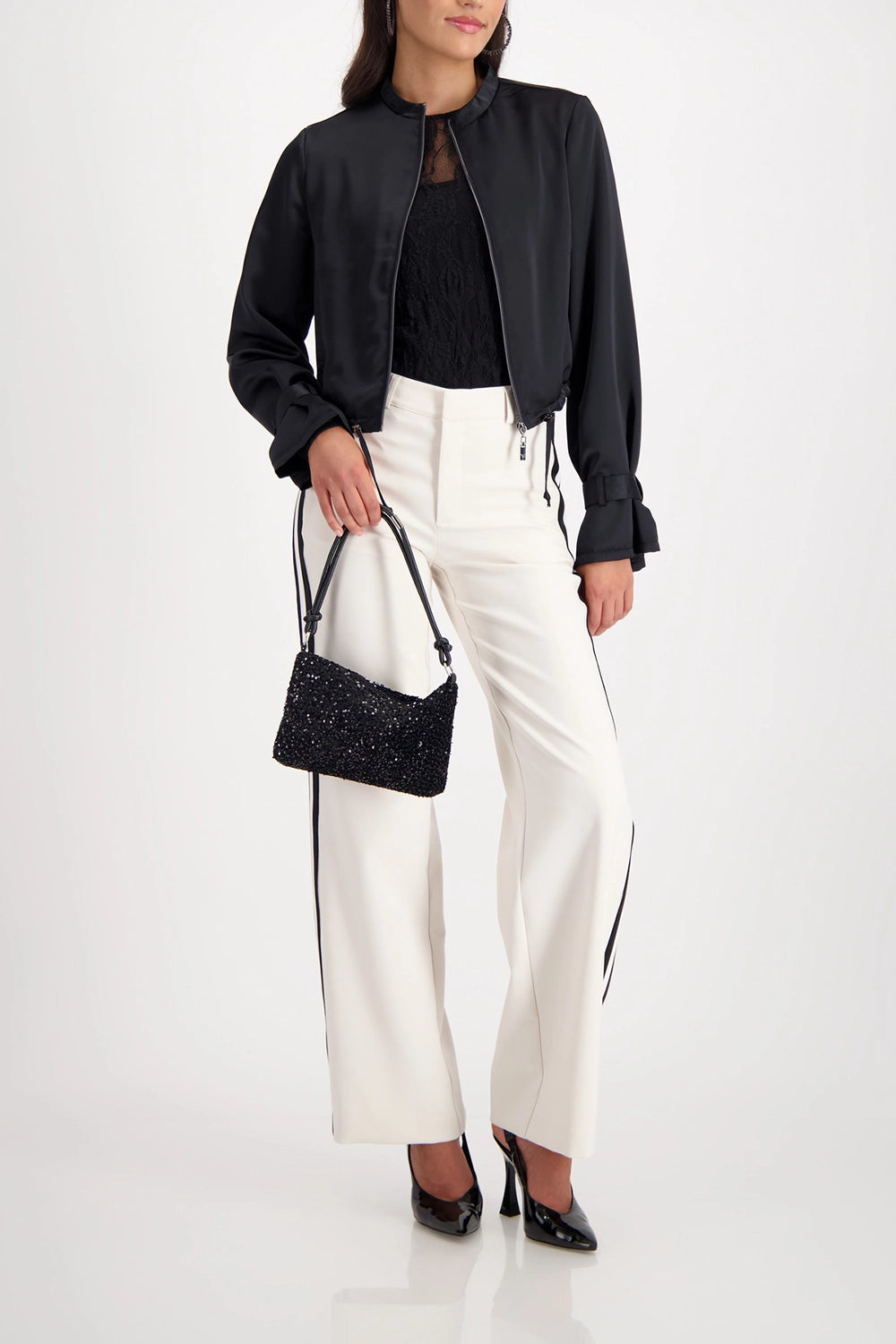 Monari Sequin Bag in Black 809250