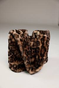 Monari Fluffy Bag With Leopard Pattern in Brownie Pattern 809418