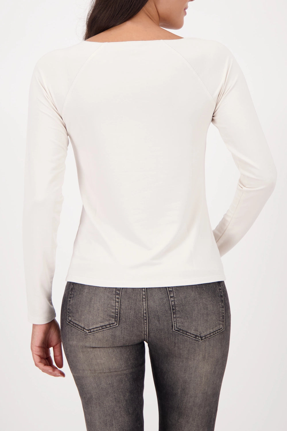 Monari Basic Shirt With Glossy Seam in Almond 809436