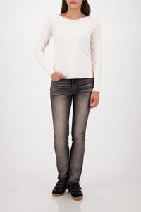 Monari Basic Shirt With Glossy Seam in Almond 809436