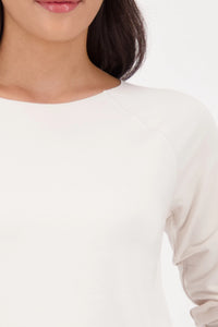 Monari Basic Shirt With Glossy Seam in Almond 809436