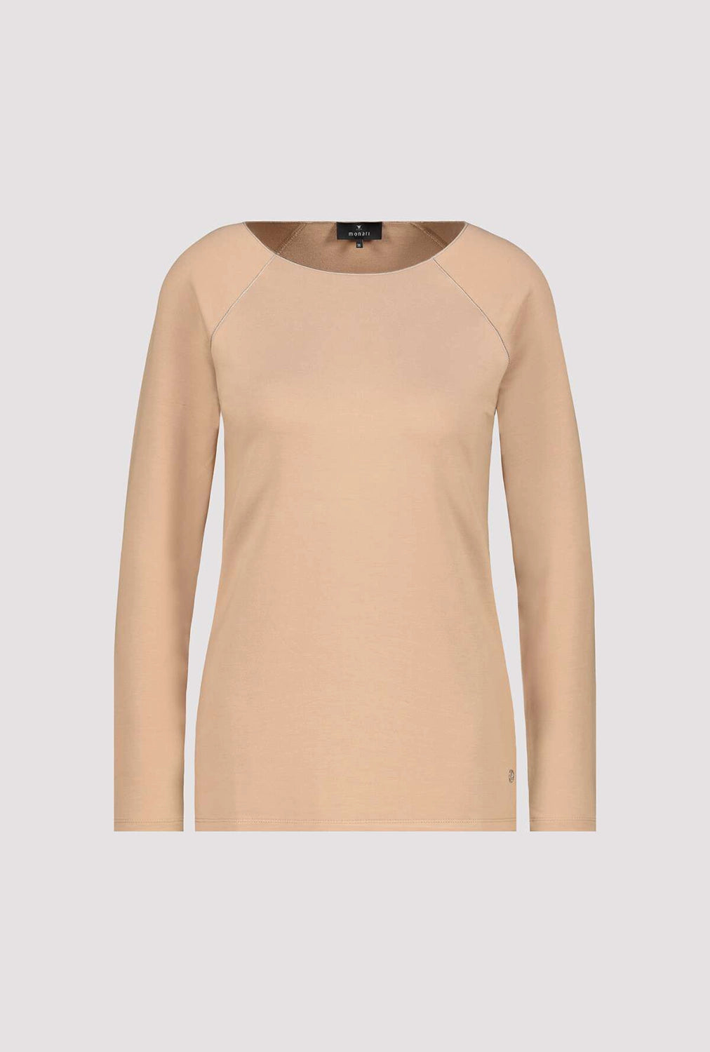 Monari Basic Shirt With Glossy Seam in Cognac 809436