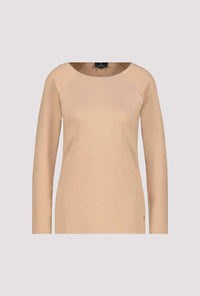 Monari Basic Shirt With Glossy Seam in Cognac 809436