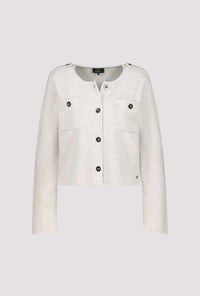 Monari Cardigan With Pockets in Pearl Melange 809466