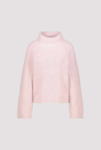 Monari Knitted Jumper Made Of Chenille Yarn in Light Rose 809473