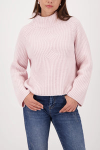 Monari Knitted Jumper Made Of Chenille Yarn in Light Rose 809473