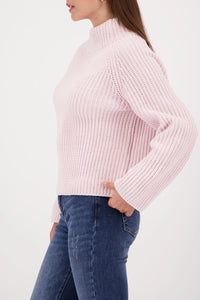 Monari Knitted Jumper Made Of Chenille Yarn in Light Rose 809473