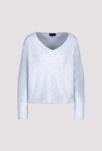 Monari Fluffy Knitted Sweater in Ice Blue 809484