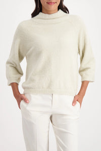 Monari Fluffy Sweater With Lurex in Almond 809495
