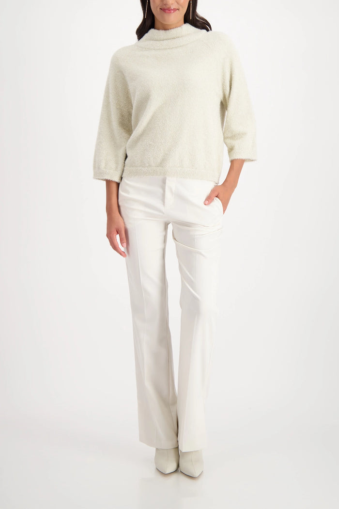 Monari Fluffy Sweater With Lurex in Almond 809495