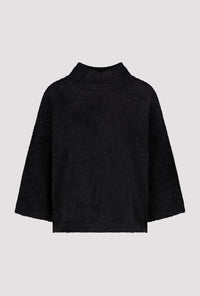 Monari Fluffy Sweater With Lurex in Black 809495