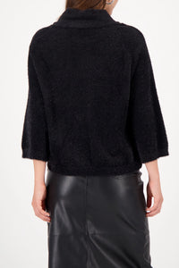Monari Fluffy Sweater With Lurex in Black 809495