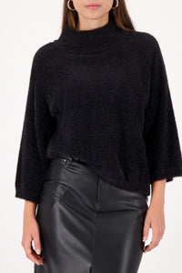 Monari Fluffy Sweater With Lurex in Black 809495