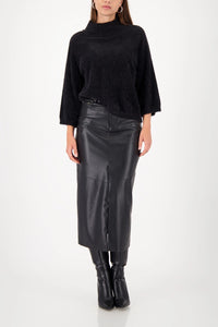 Monari Fluffy Sweater With Lurex in Black 809495