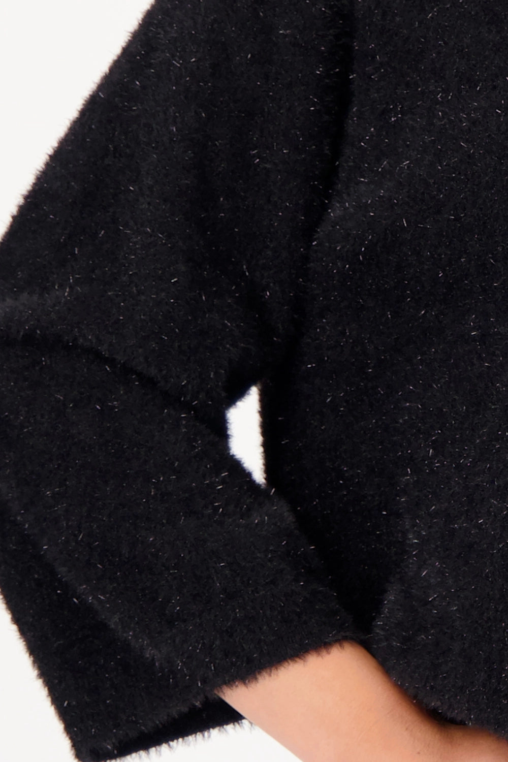 Monari Fluffy Sweater With Lurex in Black 809495