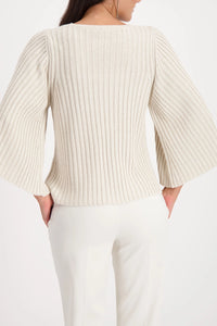 Monari Lurex Jumper in Almond 809529
