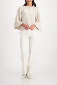 Monari Lurex Jumper in Almond 809529