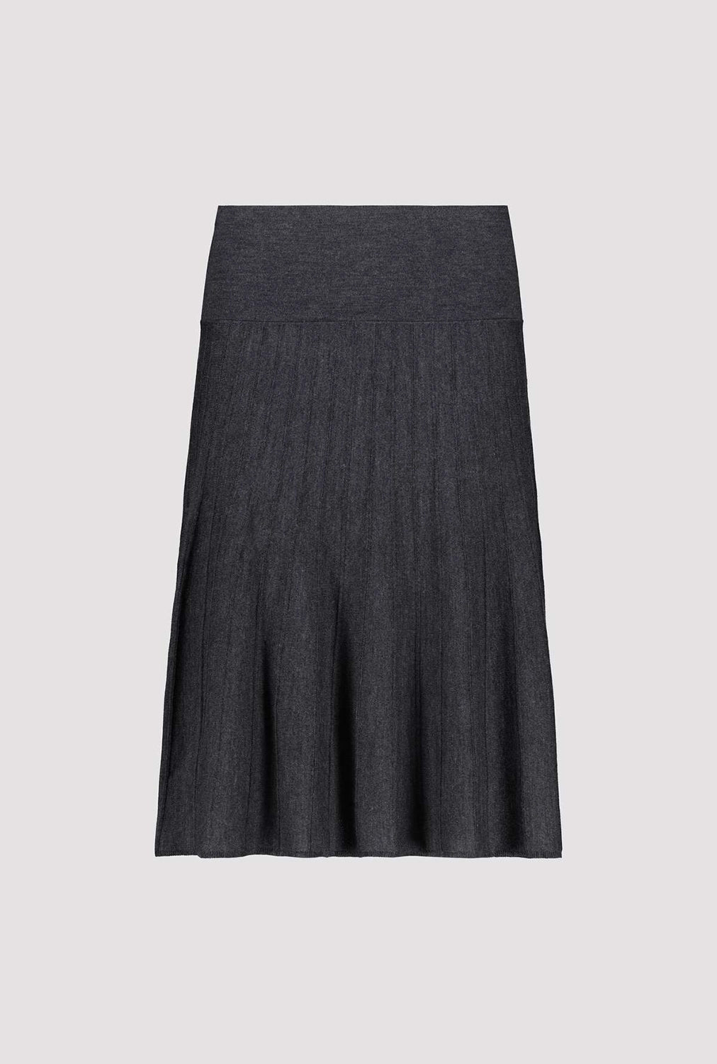 Monari Pleated Skirt in Anthra Melange 809536