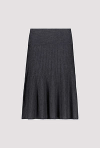 Monari Pleated Skirt in Anthra Melange 809536