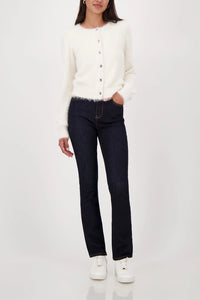 Monari Fluffy Cardigan in Almond 809569