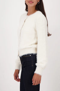 Monari Fluffy Cardigan in Almond 809569
