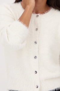 Monari Fluffy Cardigan in Almond 809569