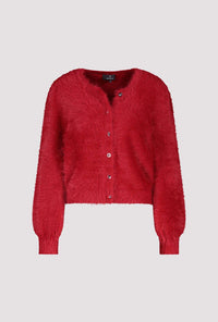 Monari Fluffy Cardigan in Chimney Red 809569