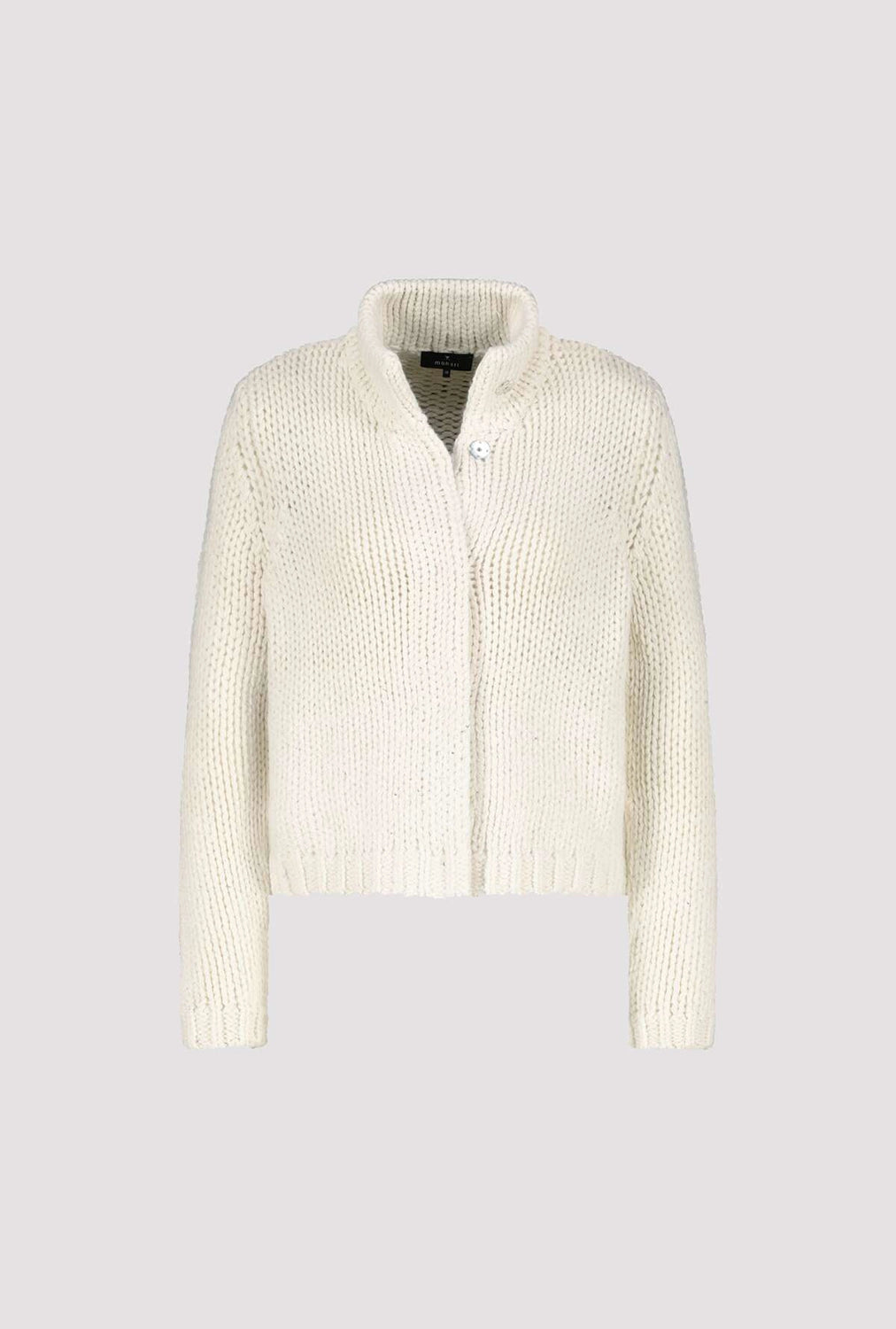 Monari Coarsely Knitted Jacket With Snap Buttons in Almond 809570