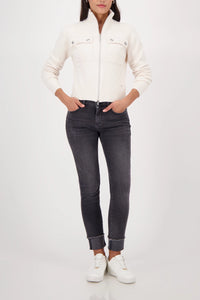 Monari Cardigan With Flap Pockets in Almond 809617