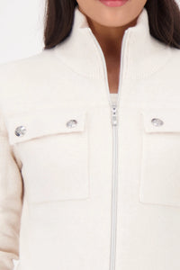 Monari Cardigan With Flap Pockets in Almond 809617