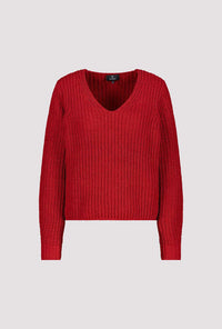 Monari Chenille Jumper in Chimney Red 809618
