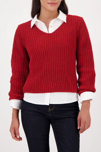 Monari Chenille Jumper in Chimney Red 809618