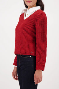 Monari Chenille Jumper in Chimney Red 809618