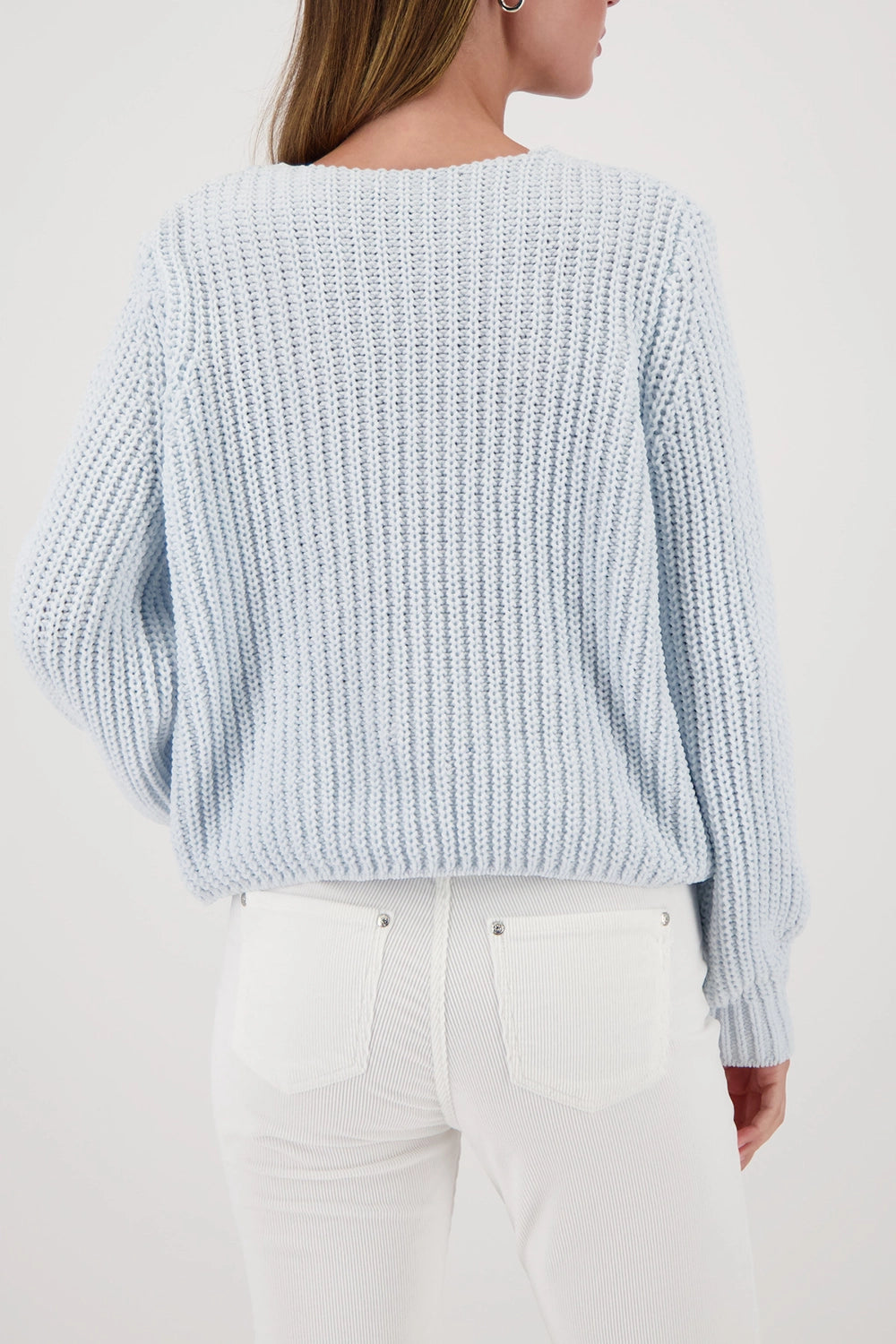 Monari Chenille Jumper in Ice Blue 809618