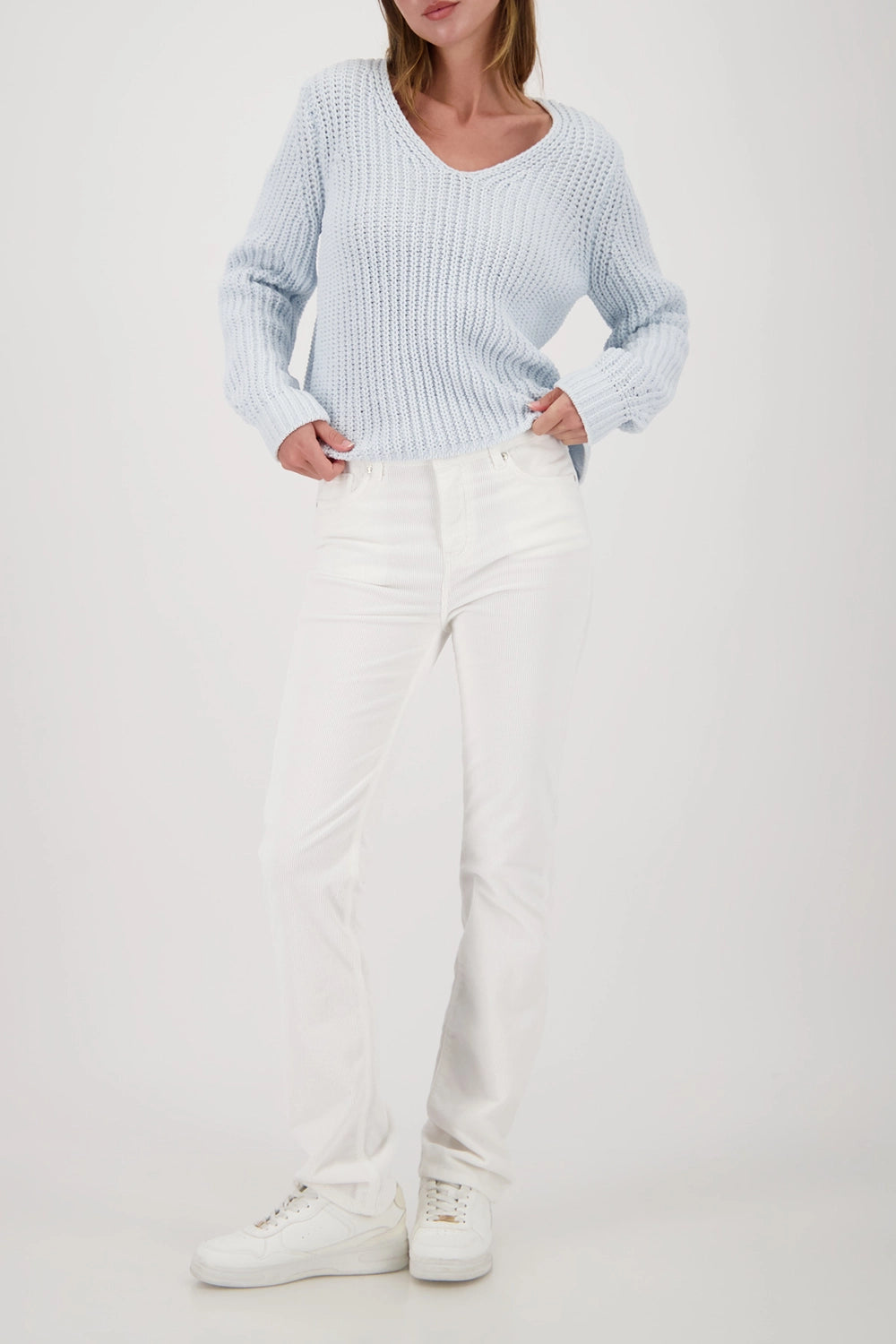 Monari Chenille Jumper in Ice Blue 809618