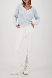 Monari Chenille Jumper in Ice Blue 809618