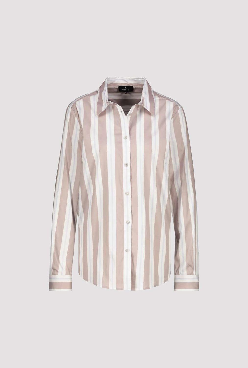 Monari Striped Blouse in Lattemacchiato Pattern 809634