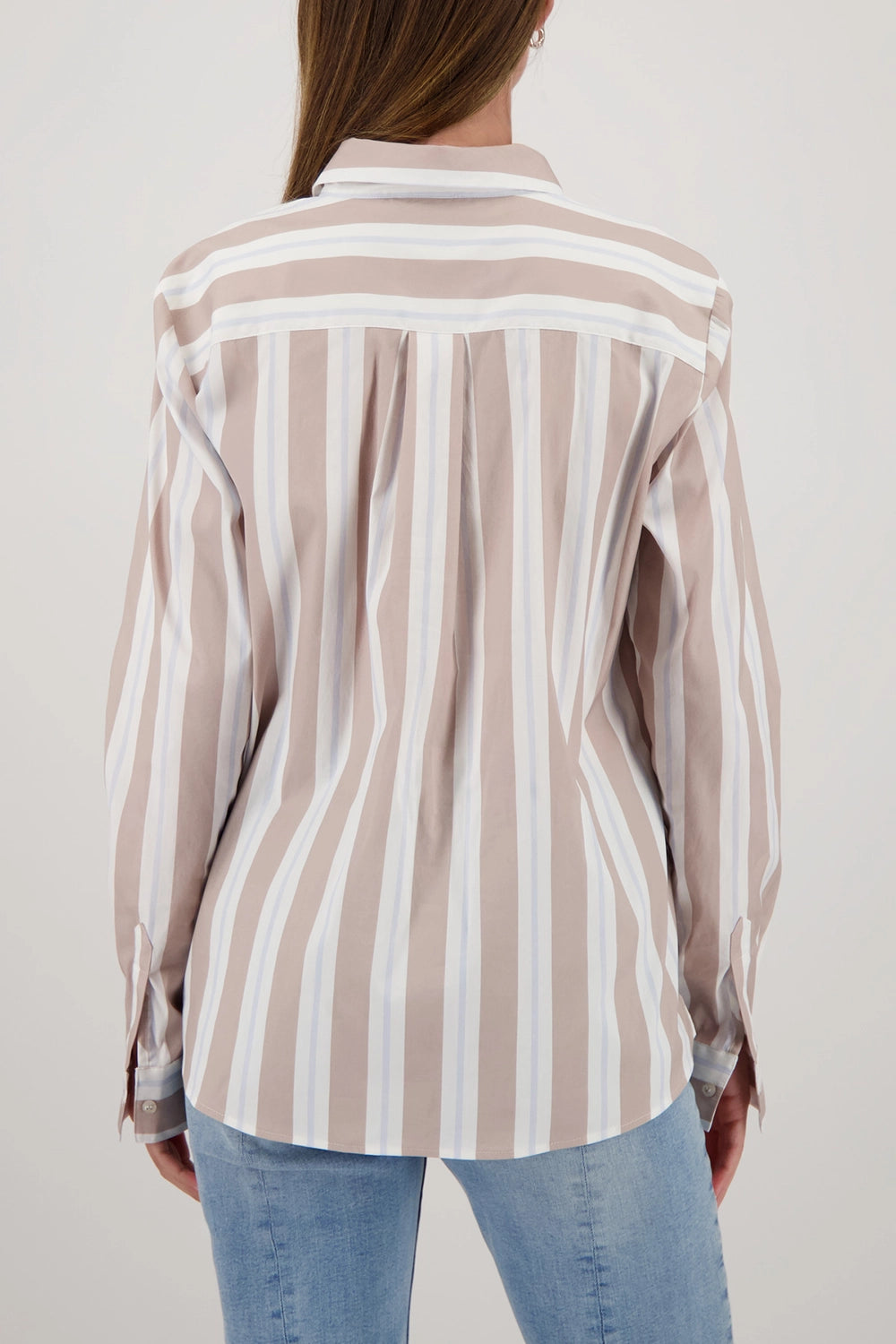 Monari Striped Blouse in Lattemacchiato Pattern 809634