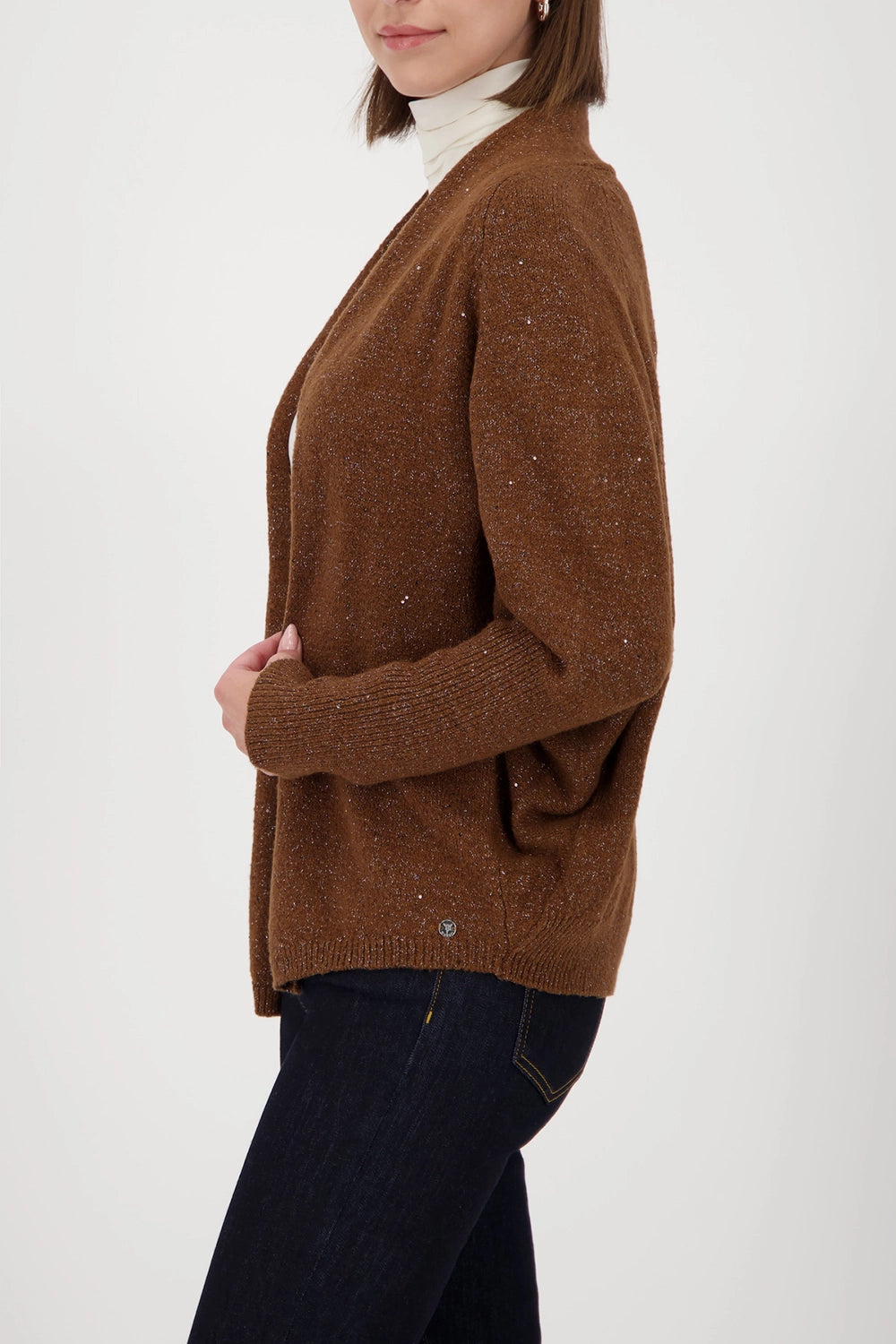 Monari Cardigan With Sequins in Whisky 809651