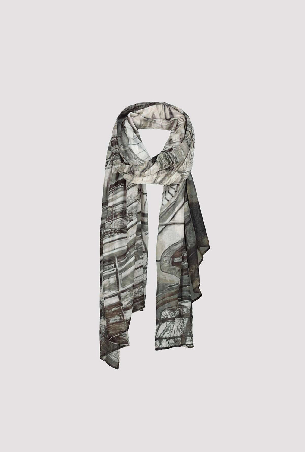 Monari Scarf With Gallery Pattern in Sage Pattern 809677